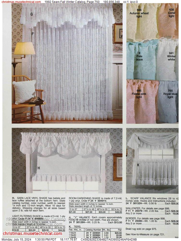 1992 Sears Fall Winter Catalog, Page 750