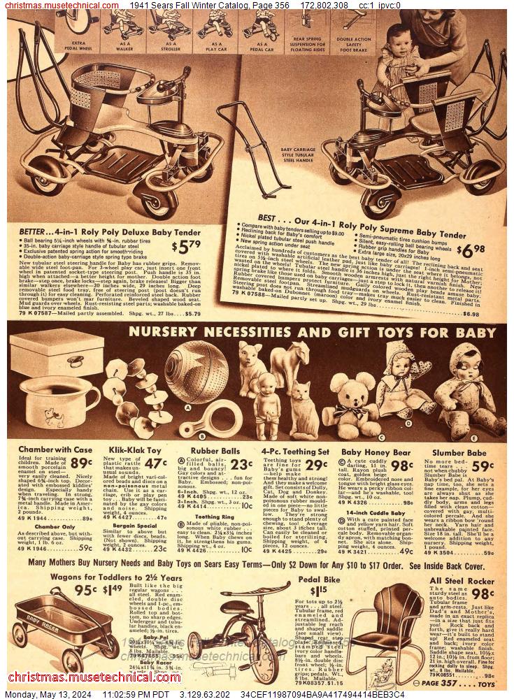 1941 Sears Fall Winter Catalog, Page 356