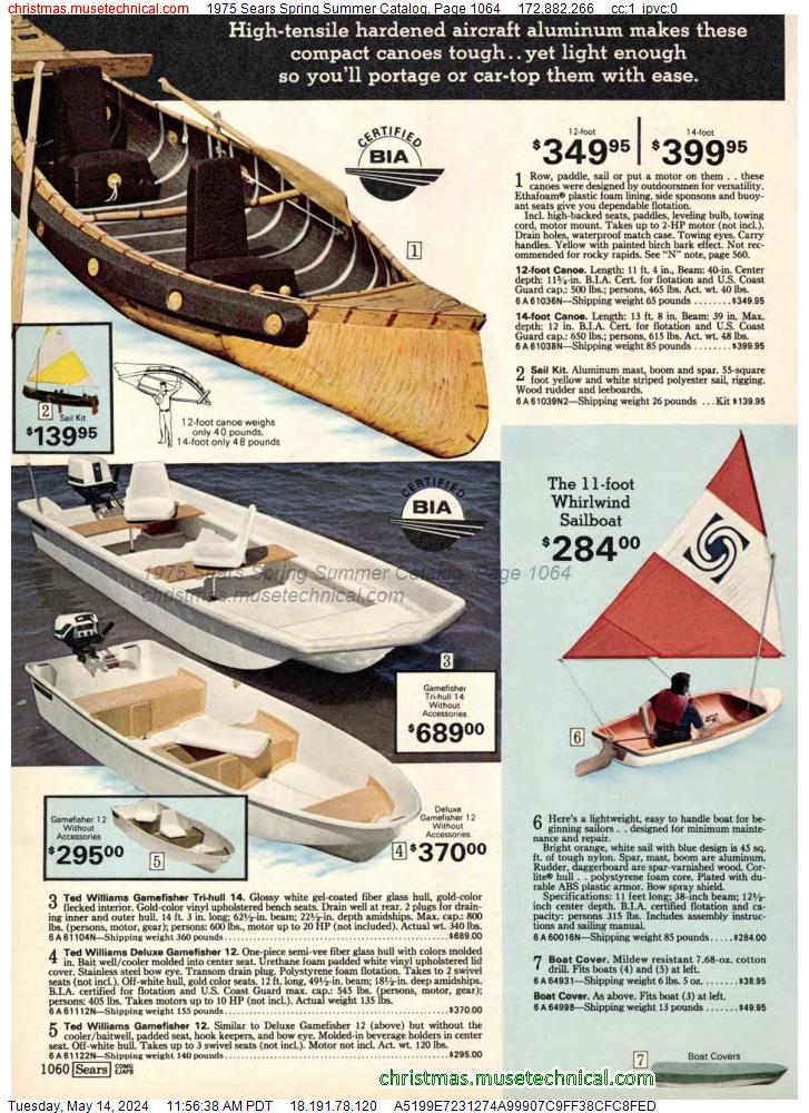 1975 Sears Spring Summer Catalog, Page 1064