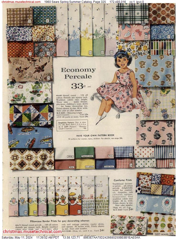 1960 Sears Spring Summer Catalog, Page 325