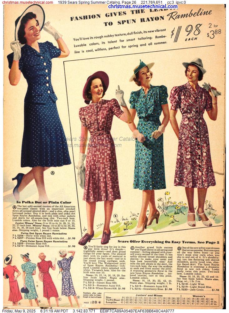 1939 Sears Spring Summer Catalog, Page 26