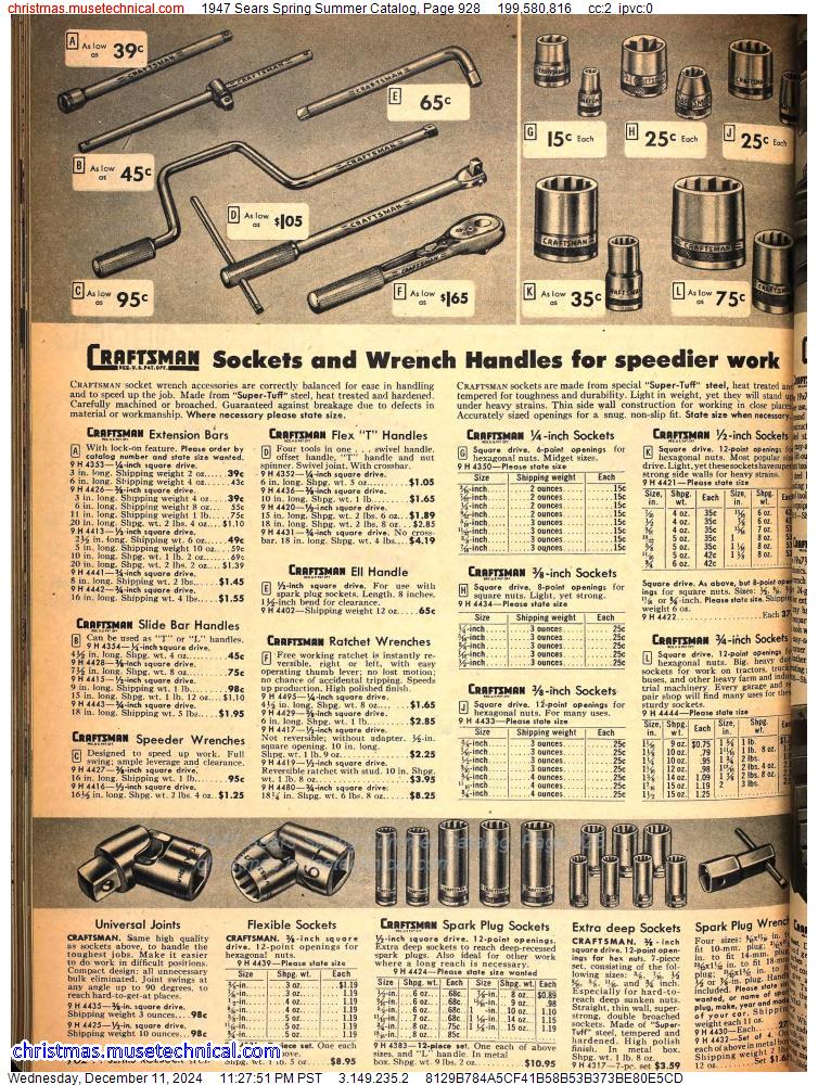 1947 Sears Spring Summer Catalog, Page 928