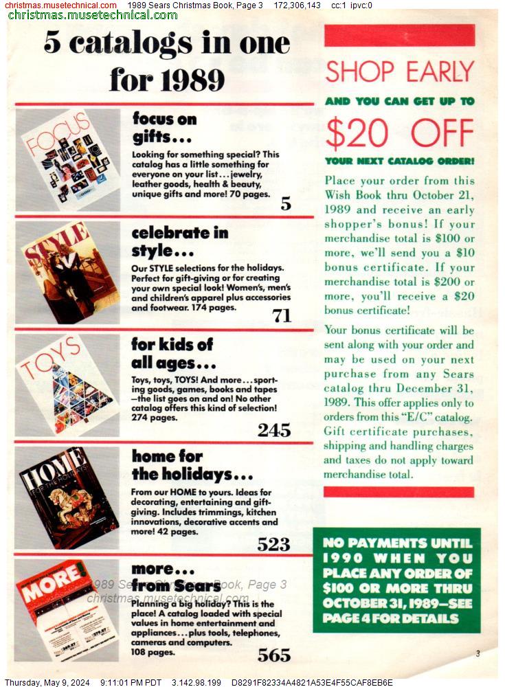 1989 Sears Christmas Book, Page 3
