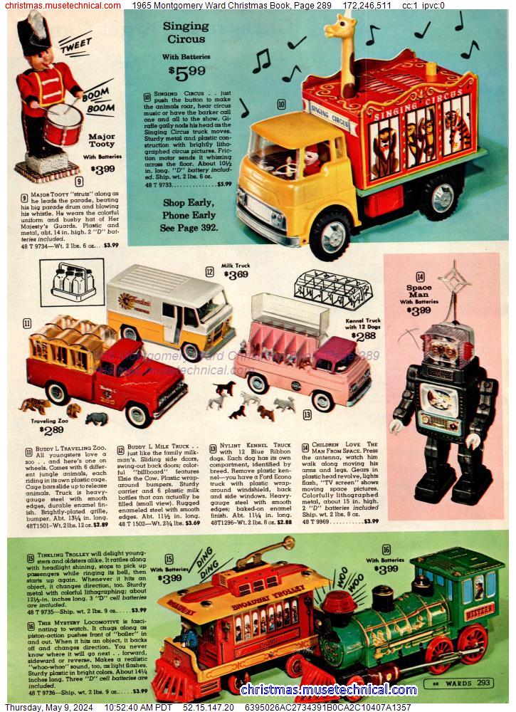 1965 Montgomery Ward Christmas Book, Page 289