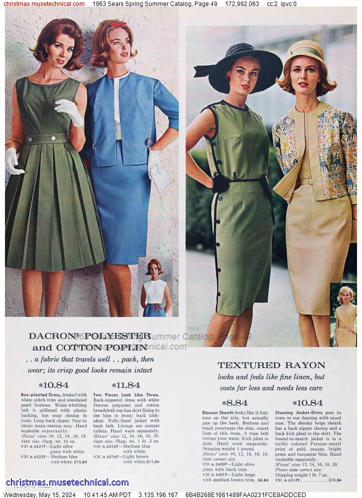1963 Sears Spring Summer Catalog, Page 49