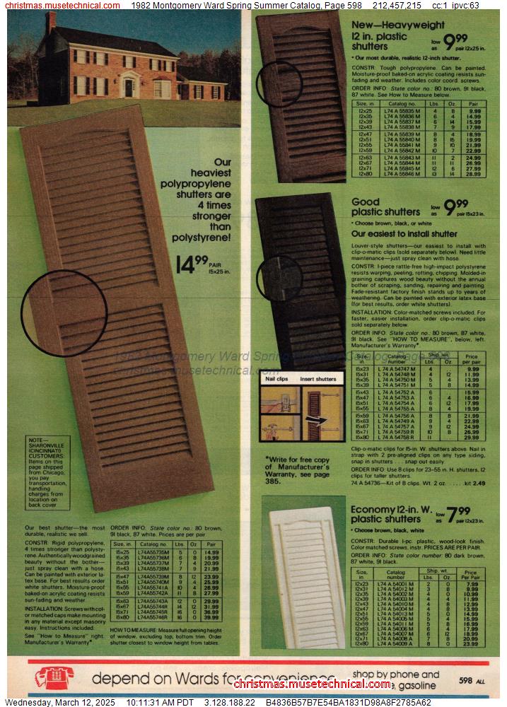 1982 Montgomery Ward Spring Summer Catalog, Page 598