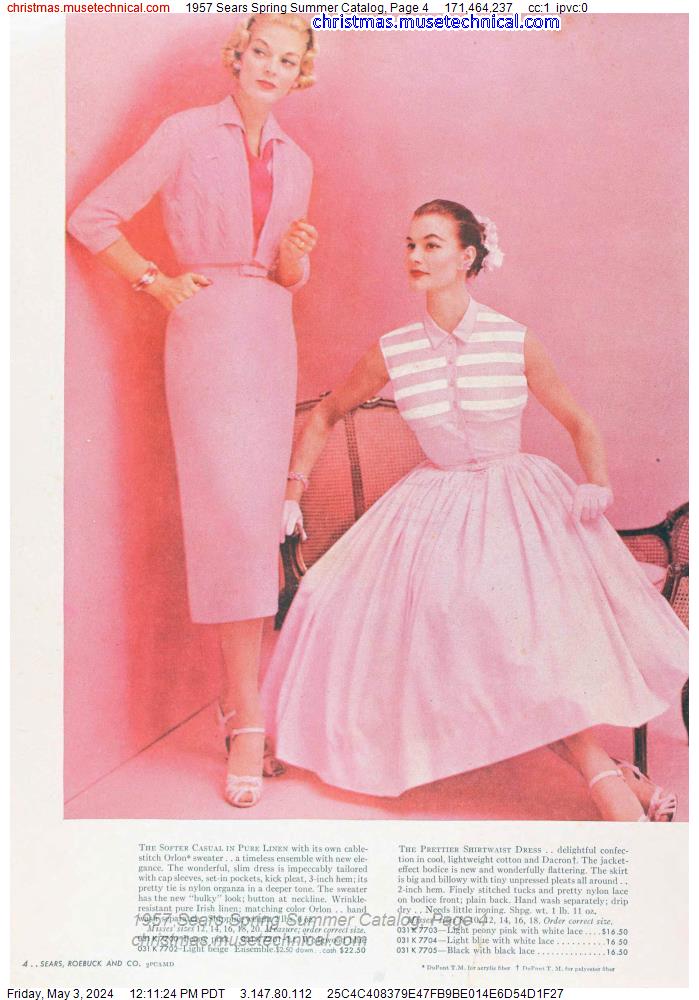 1957 Sears Spring Summer Catalog, Page 4