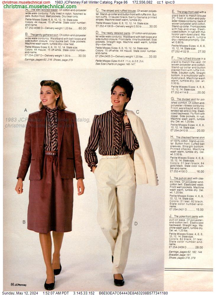 1983 JCPenney Fall Winter Catalog, Page 86