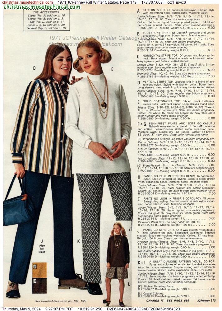 1971 JCPenney Fall Winter Catalog, Page 179