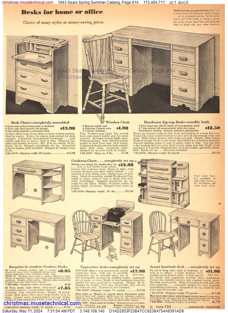 1943 Sears Spring Summer Catalog, Page 914