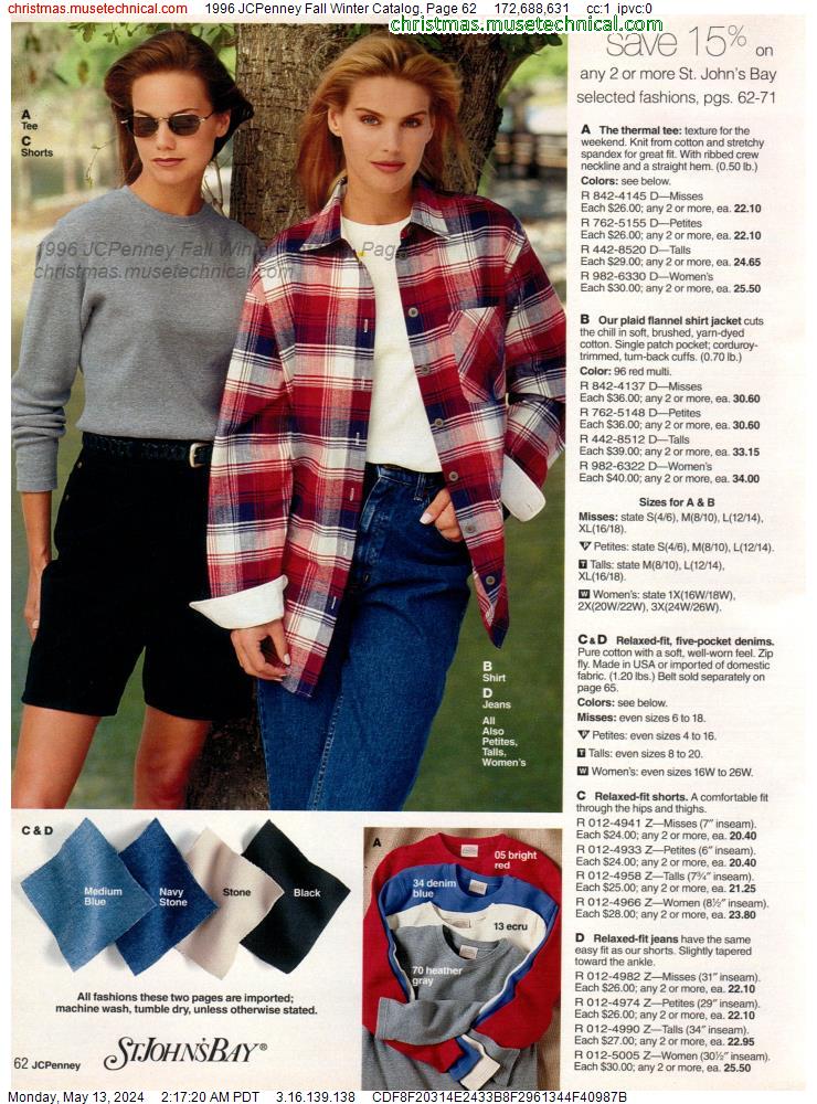 1996 JCPenney Fall Winter Catalog, Page 62