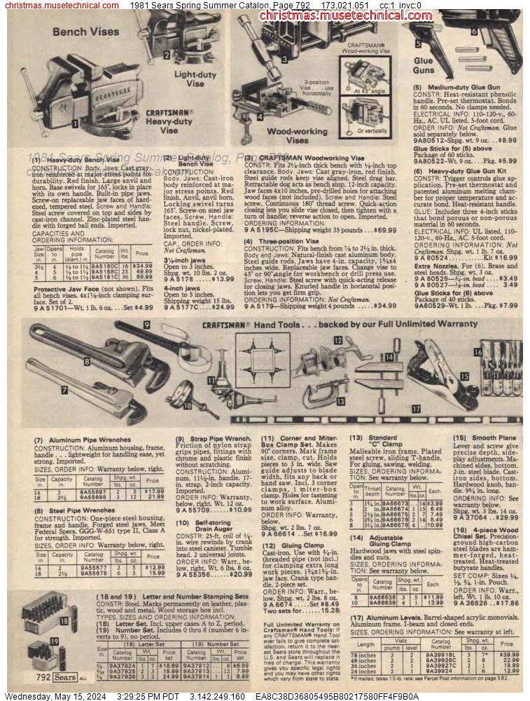 1981 Sears Spring Summer Catalog, Page 792