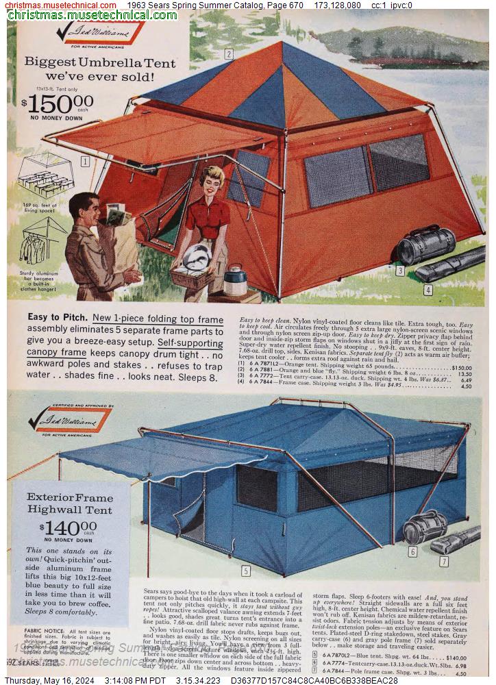 1963 Sears Spring Summer Catalog, Page 670