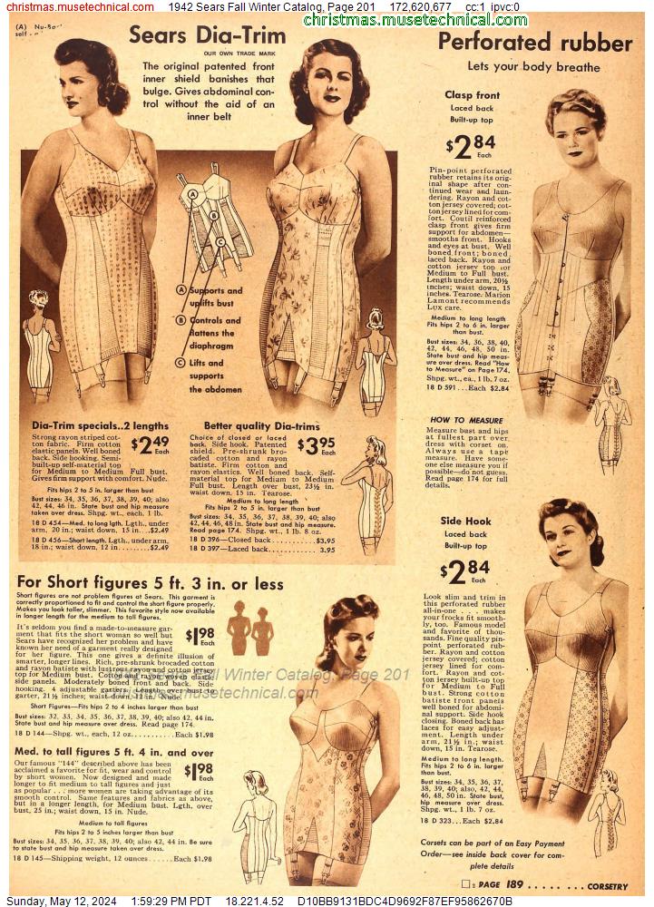 1942 Sears Fall Winter Catalog, Page 201
