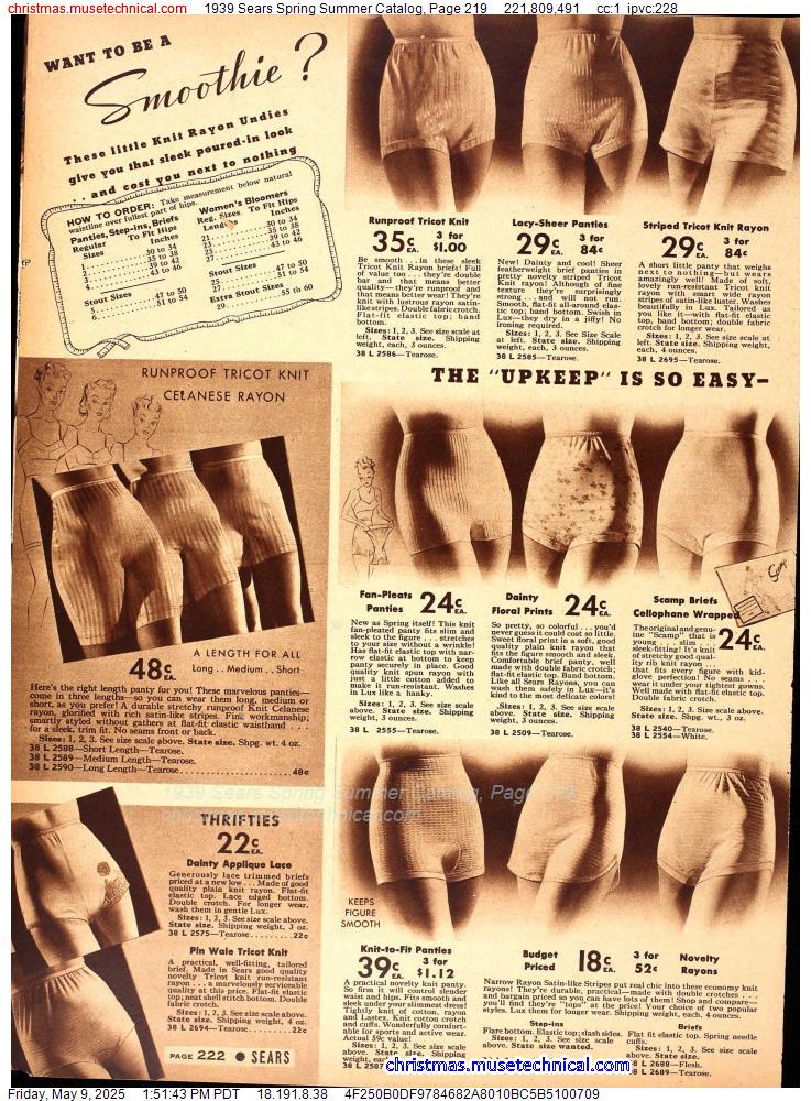 1939 Sears Spring Summer Catalog, Page 219