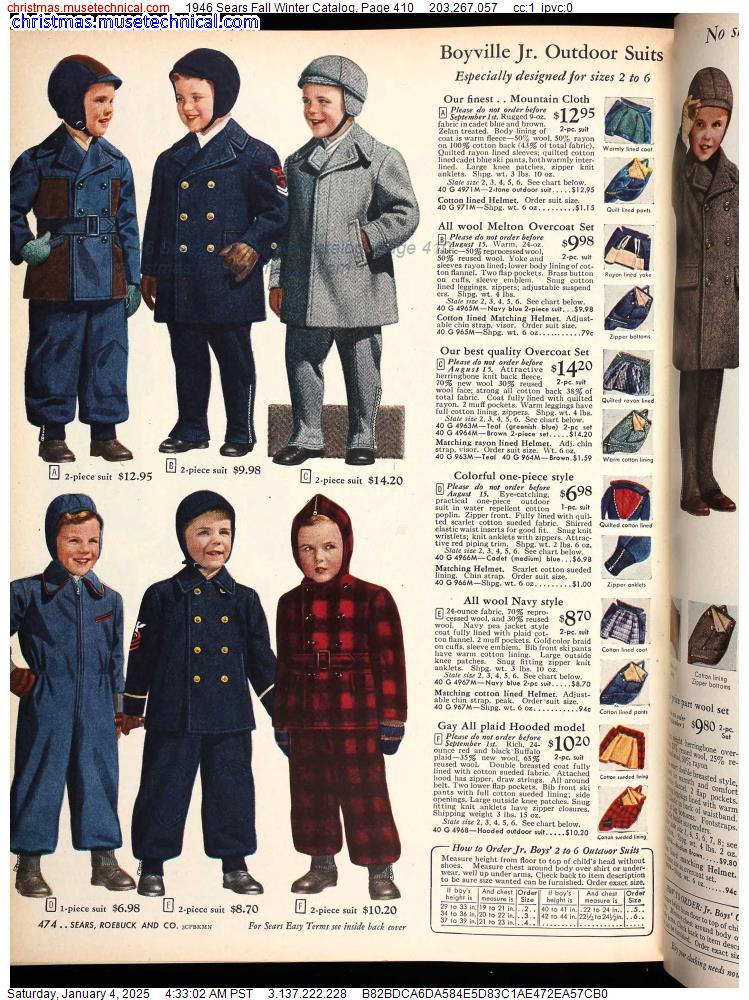 1946 Sears Fall Winter Catalog, Page 410