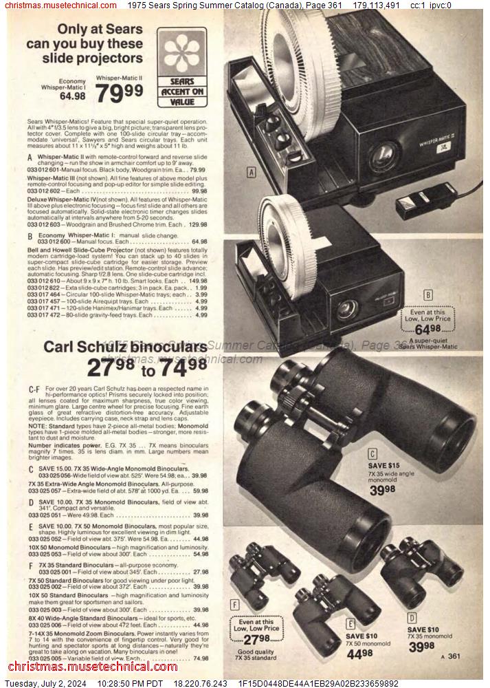 1975 Sears Spring Summer Catalog (Canada), Page 361