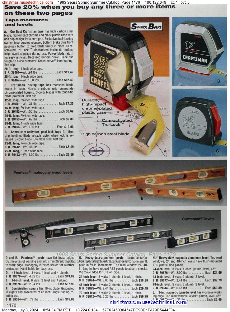 1993 Sears Spring Summer Catalog, Page 1170