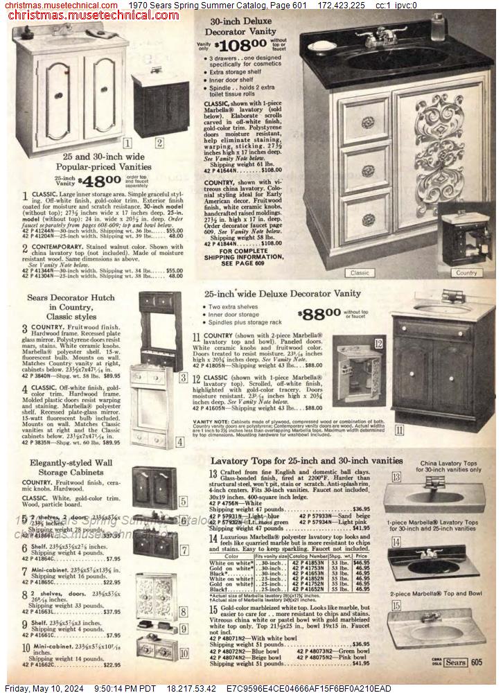 1970 Sears Spring Summer Catalog, Page 601