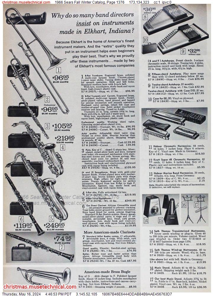 1966 Sears Fall Winter Catalog, Page 1376
