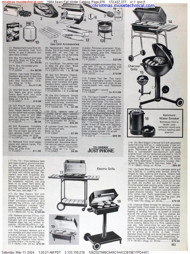 1984 Sears Fall Winter Catalog, Page 876