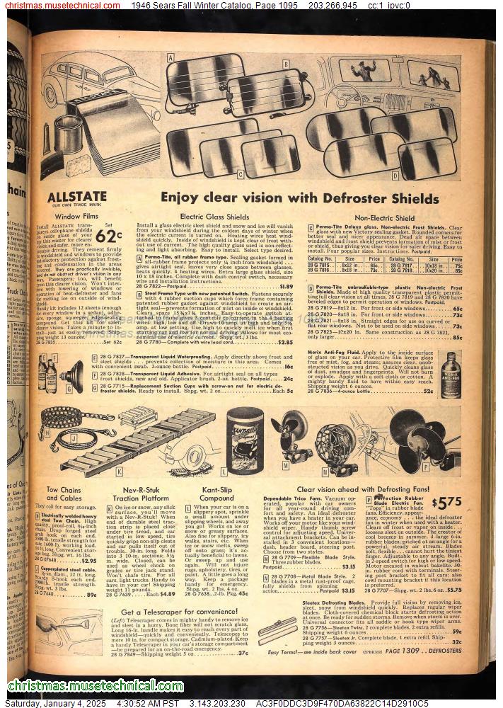 1946 Sears Fall Winter Catalog, Page 1095