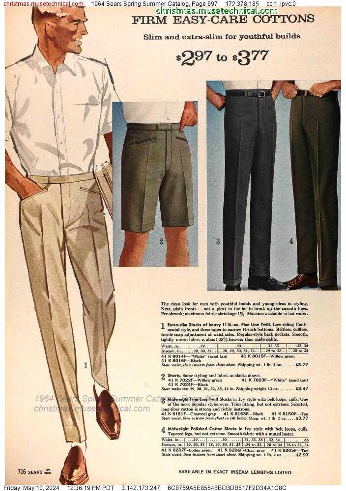 1964 Sears Spring Summer Catalog, Page 697
