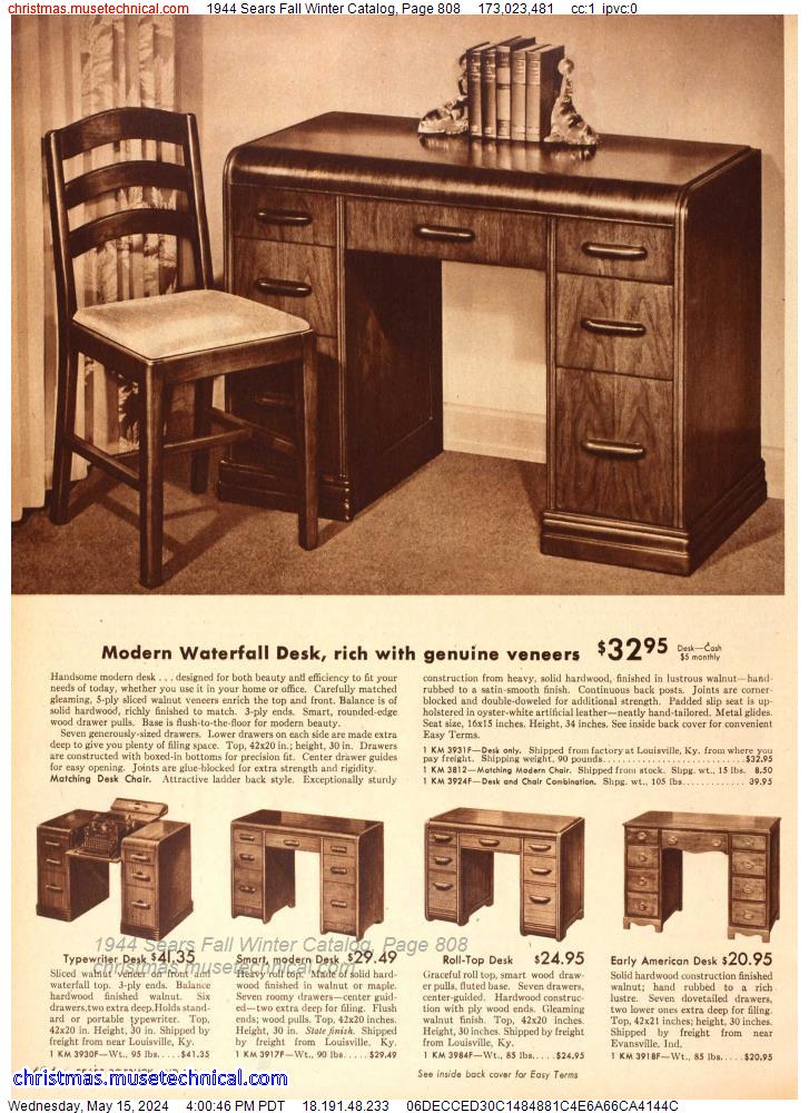 1944 Sears Fall Winter Catalog, Page 808