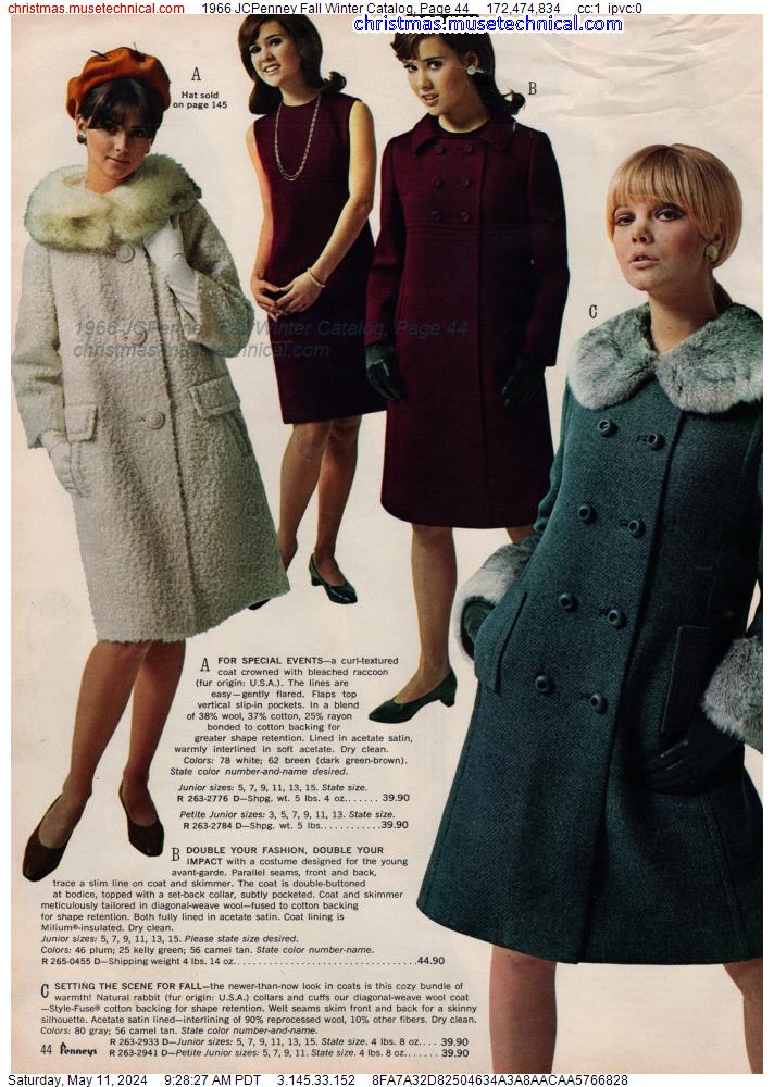 1966 JCPenney Fall Winter Catalog, Page 44 - Catalogs & Wishbooks