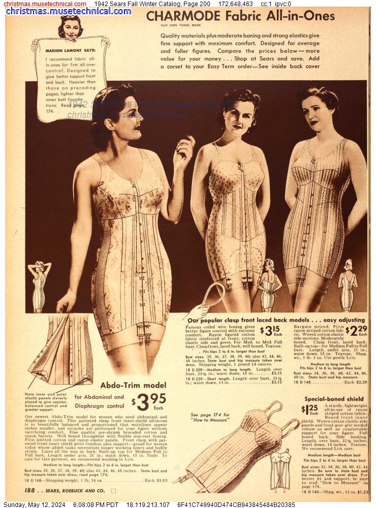 1942 Sears Fall Winter Catalog, Page 200