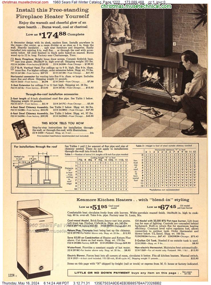 1960 Sears Fall Winter Catalog, Page 1222