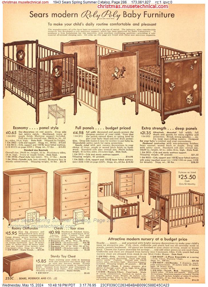 1943 Sears Spring Summer Catalog, Page 286