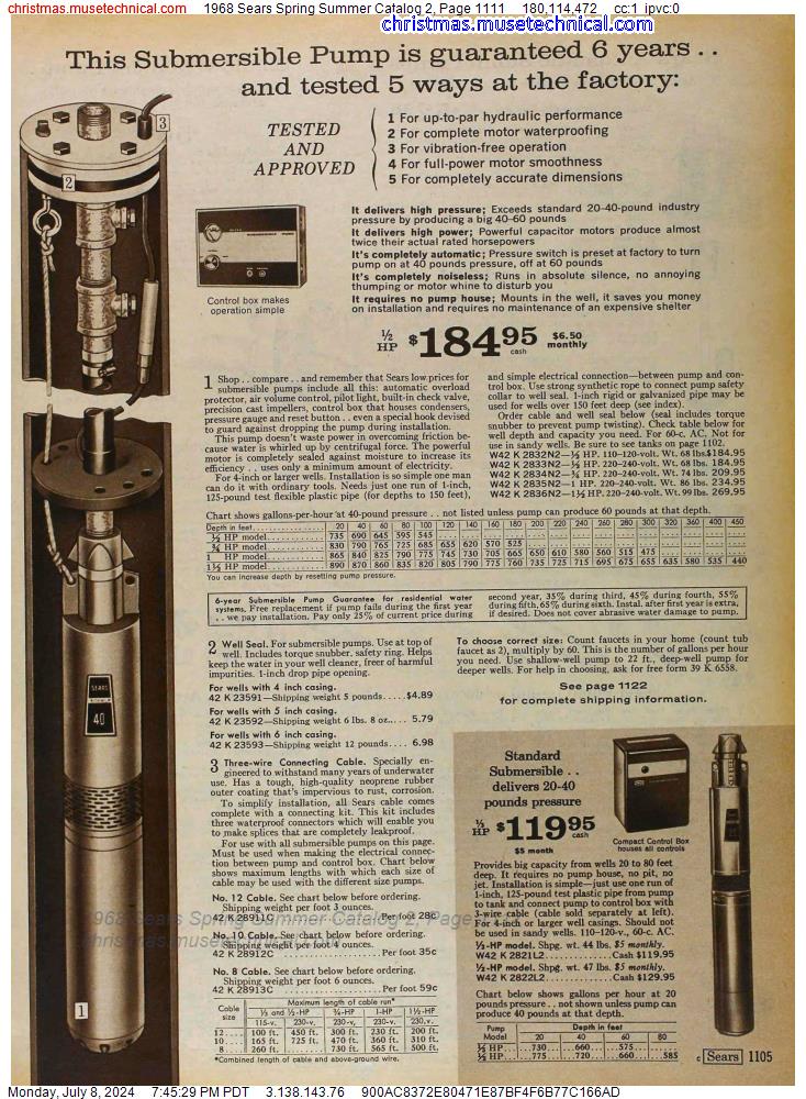 1968 Sears Spring Summer Catalog 2, Page 1111