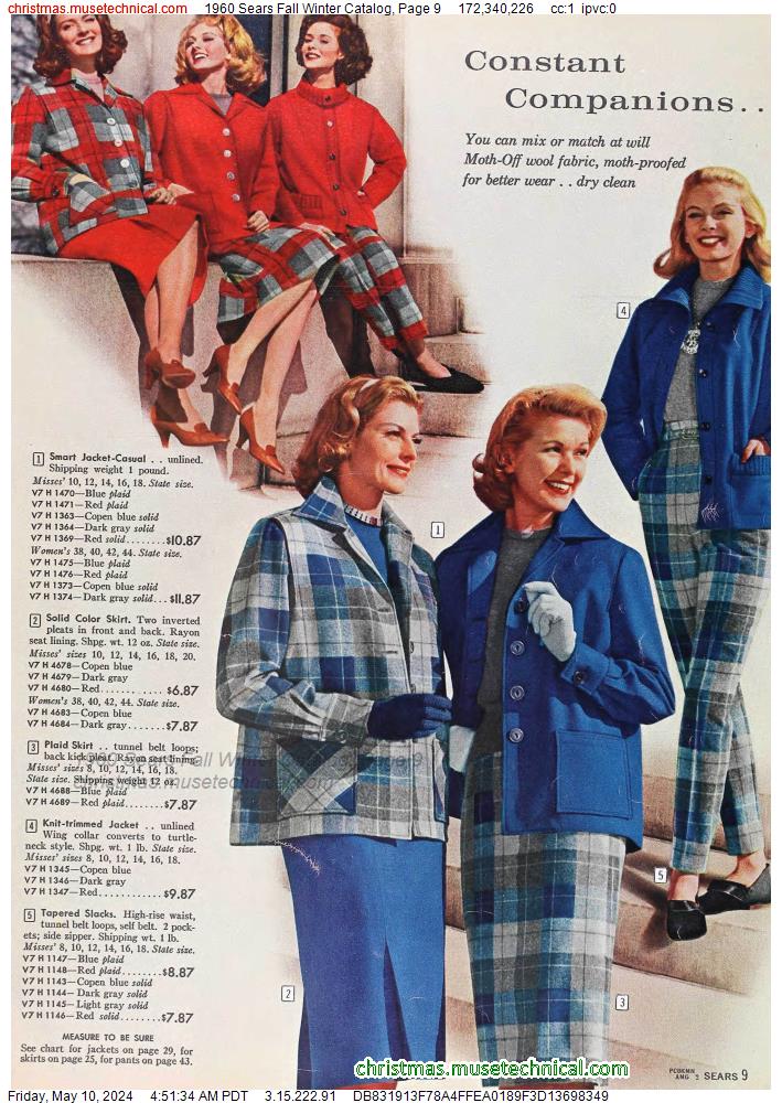 1960 Sears Fall Winter Catalog, Page 9