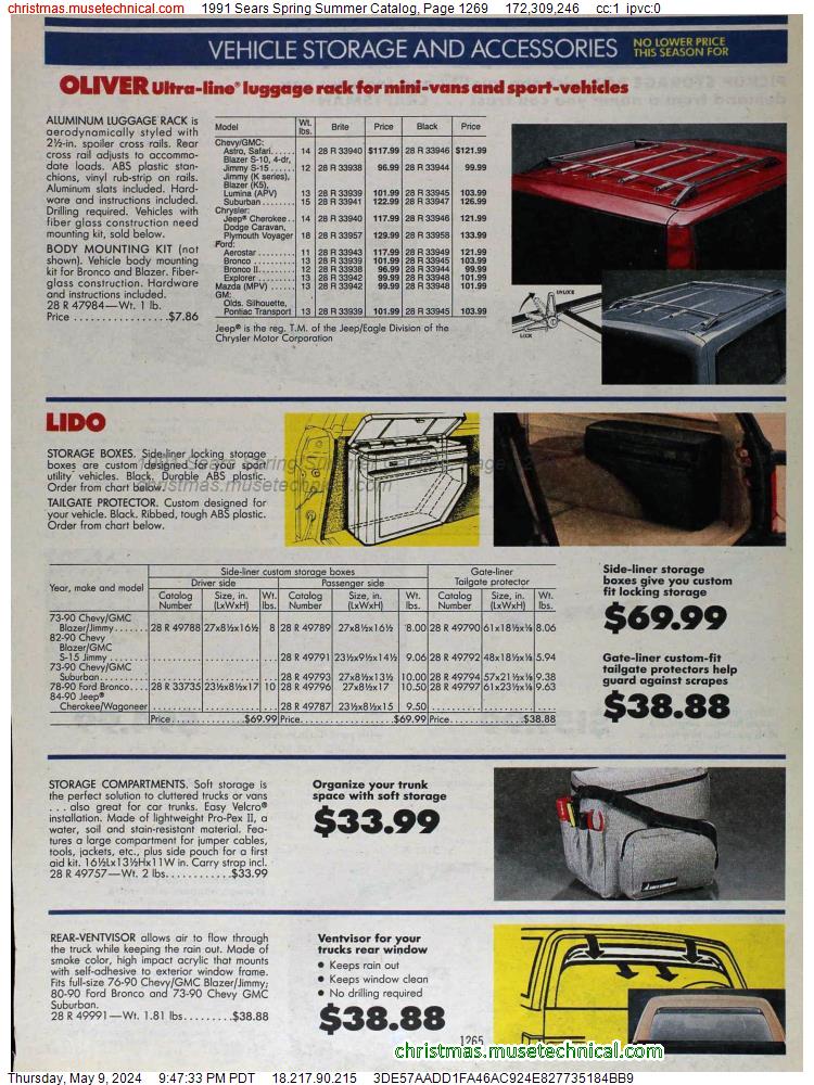 1991 Sears Spring Summer Catalog, Page 1269