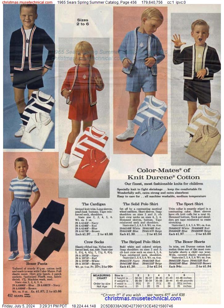 1965 Sears Spring Summer Catalog, Page 456