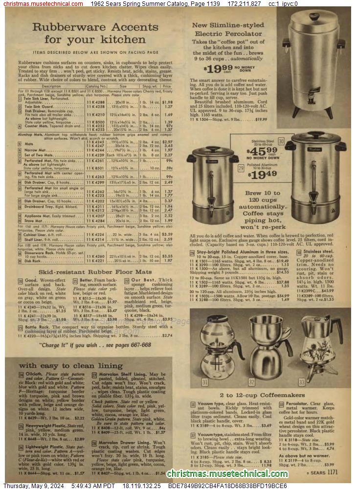 1962 Sears Spring Summer Catalog, Page 1139