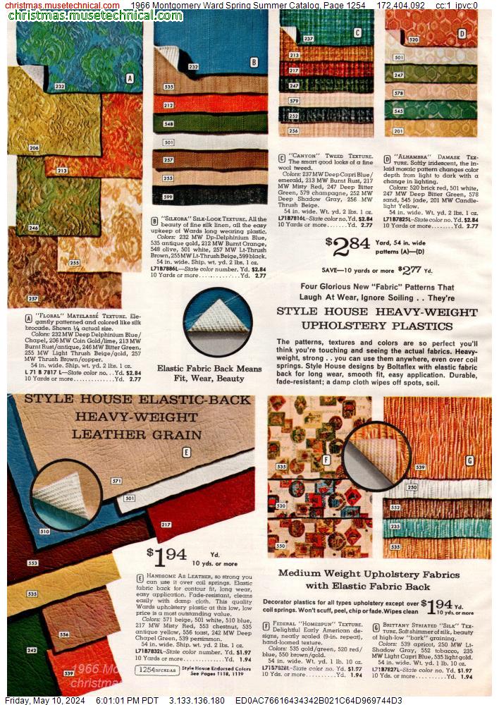 1966 Montgomery Ward Spring Summer Catalog, Page 1254