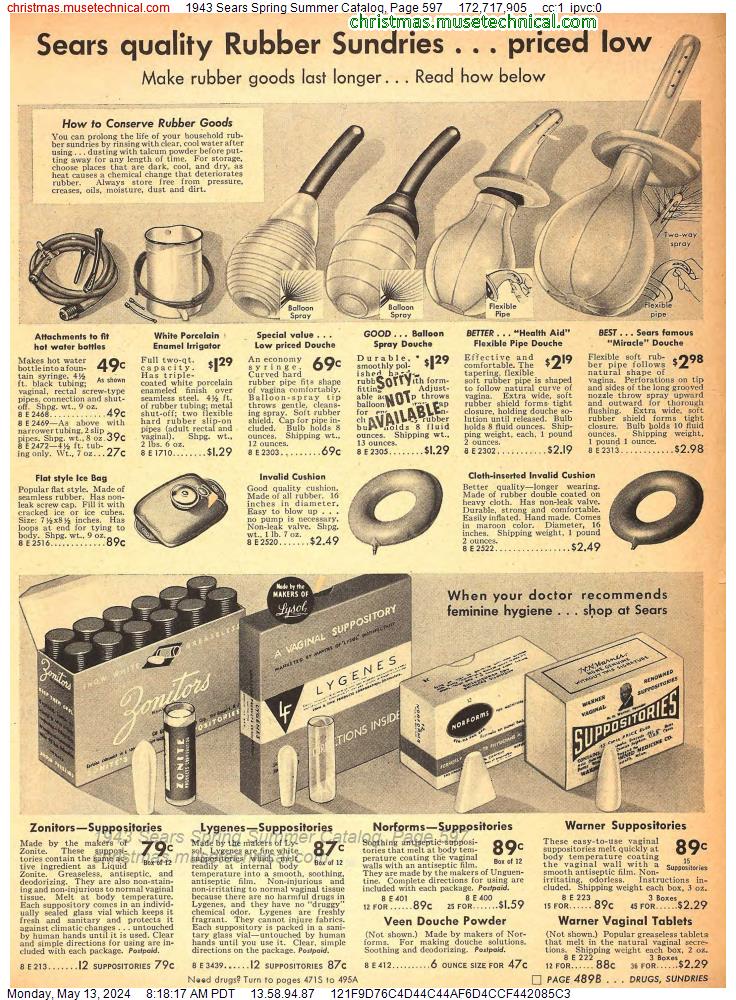 1943 Sears Spring Summer Catalog, Page 597