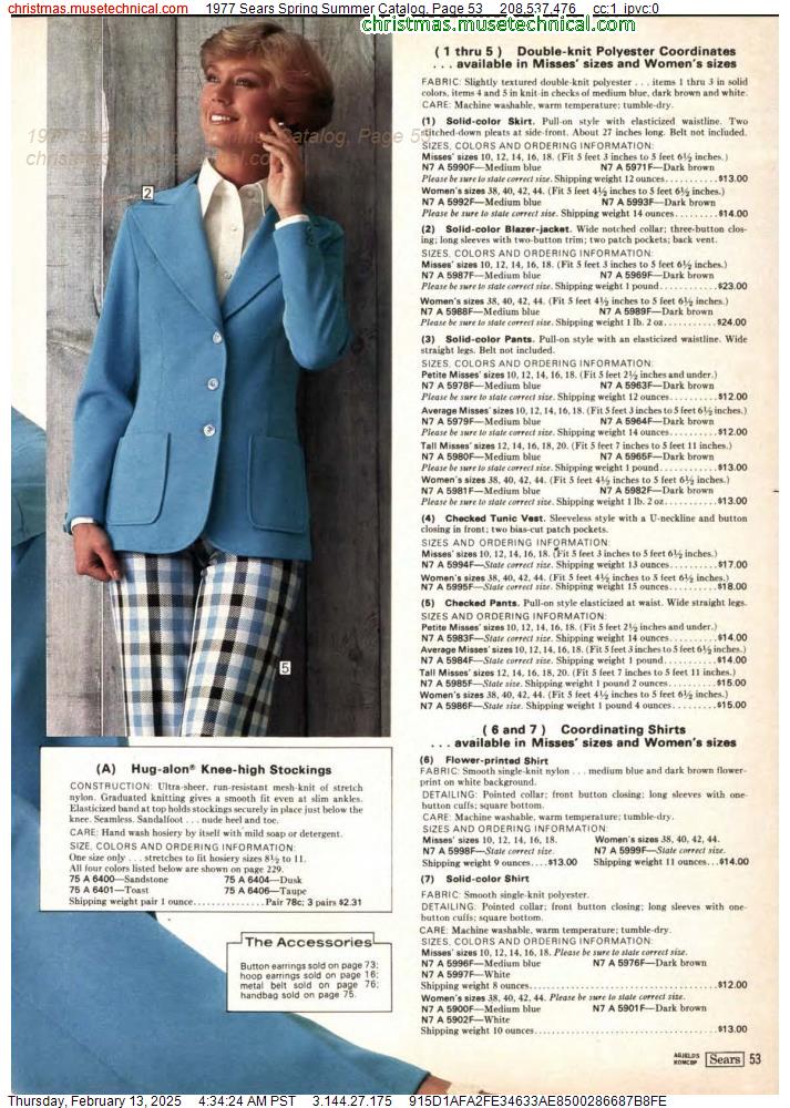 1977 Sears Spring Summer Catalog, Page 53