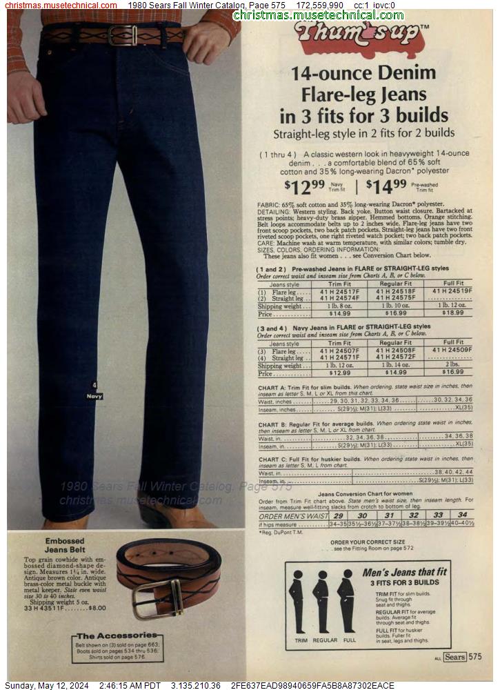 1980 Sears Fall Winter Catalog, Page 575