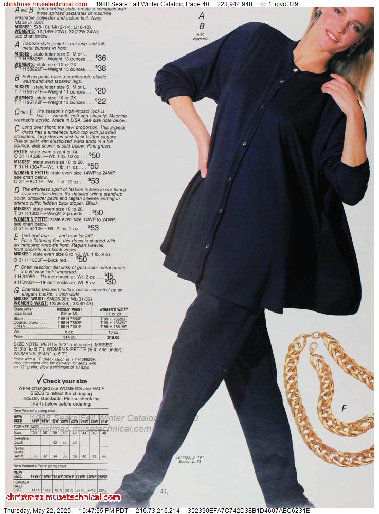 1988 Sears Fall Winter Catalog, Page 40