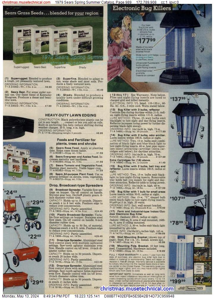 1979 Sears Spring Summer Catalog, Page 989