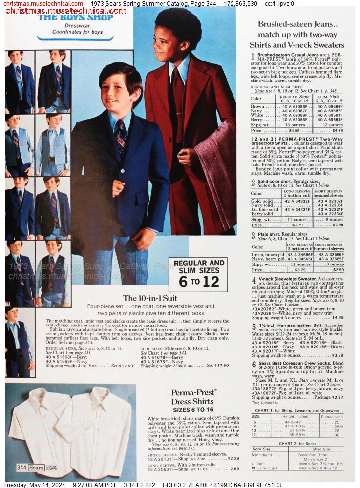 1973 Sears Spring Summer Catalog, Page 344
