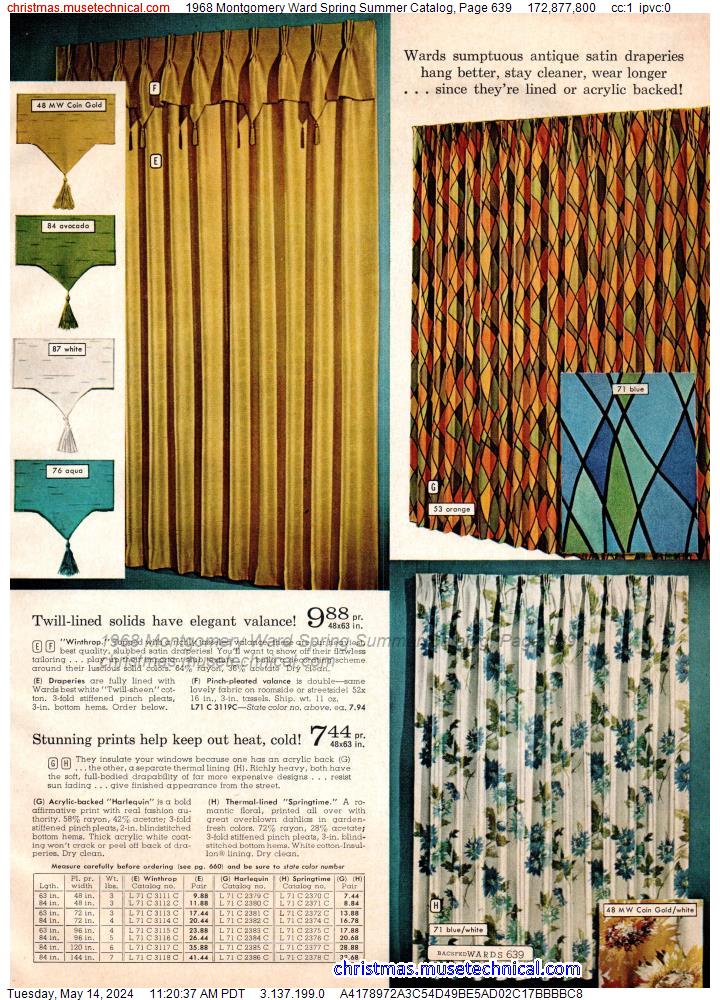 1968 Montgomery Ward Spring Summer Catalog, Page 639