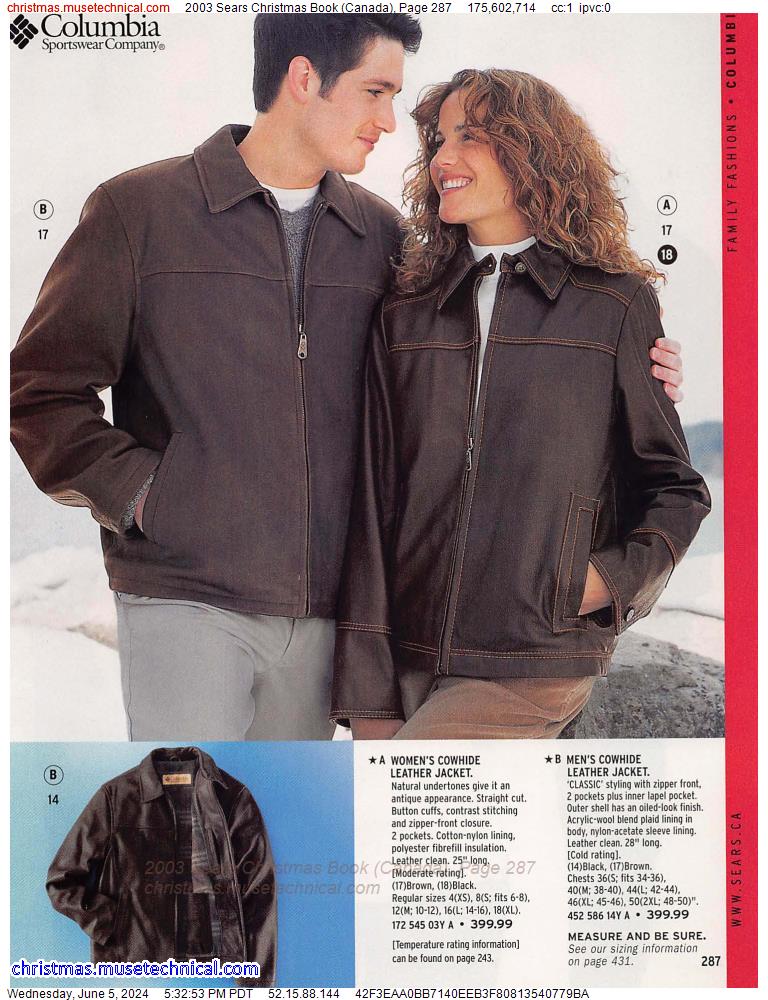 2003 Sears Christmas Book (Canada), Page 287
