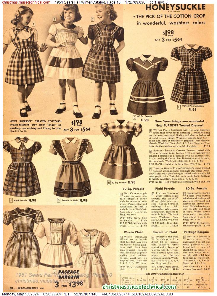 1951 Sears Fall Winter Catalog, Page 10