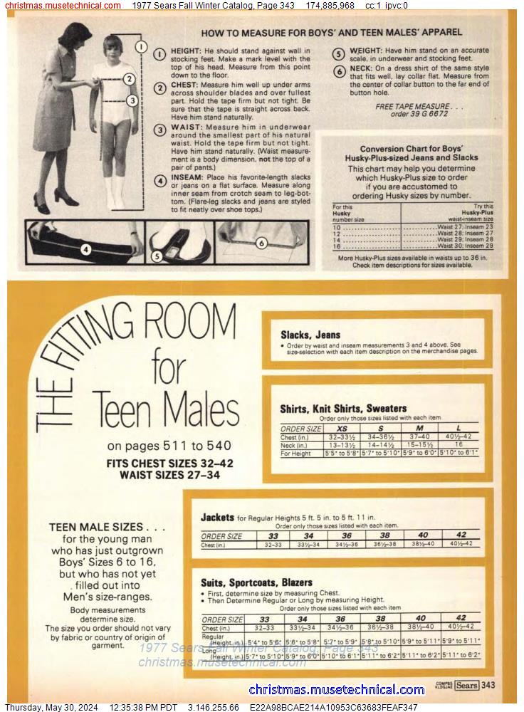 1977 Sears Fall Winter Catalog, Page 343