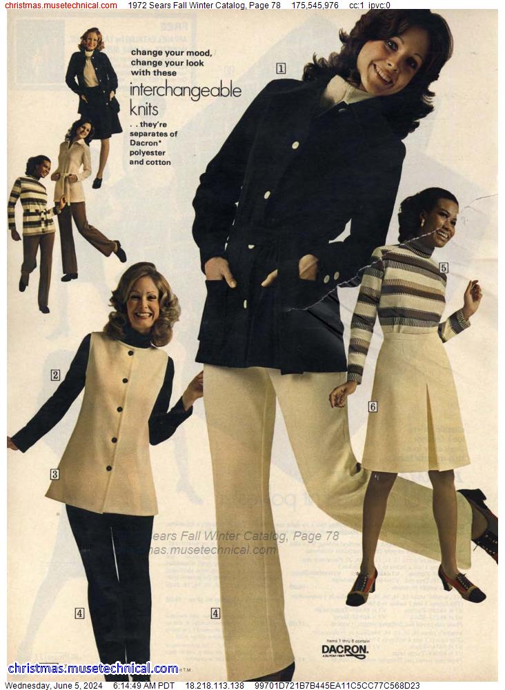 1972 Sears Fall Winter Catalog, Page 78