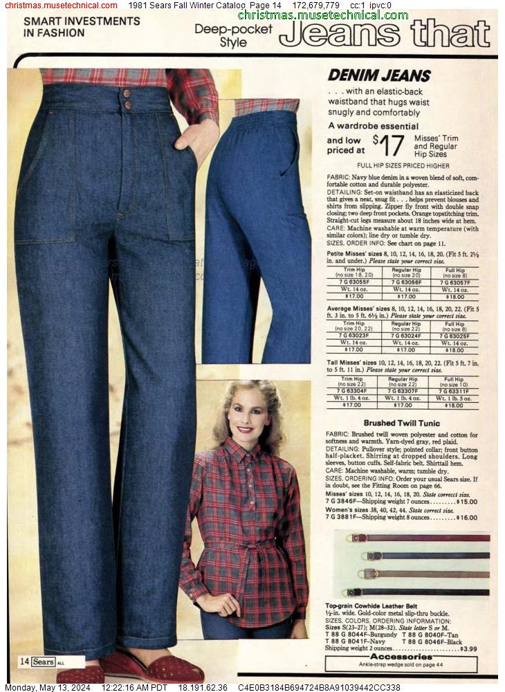 1981 Sears Fall Winter Catalog, Page 14